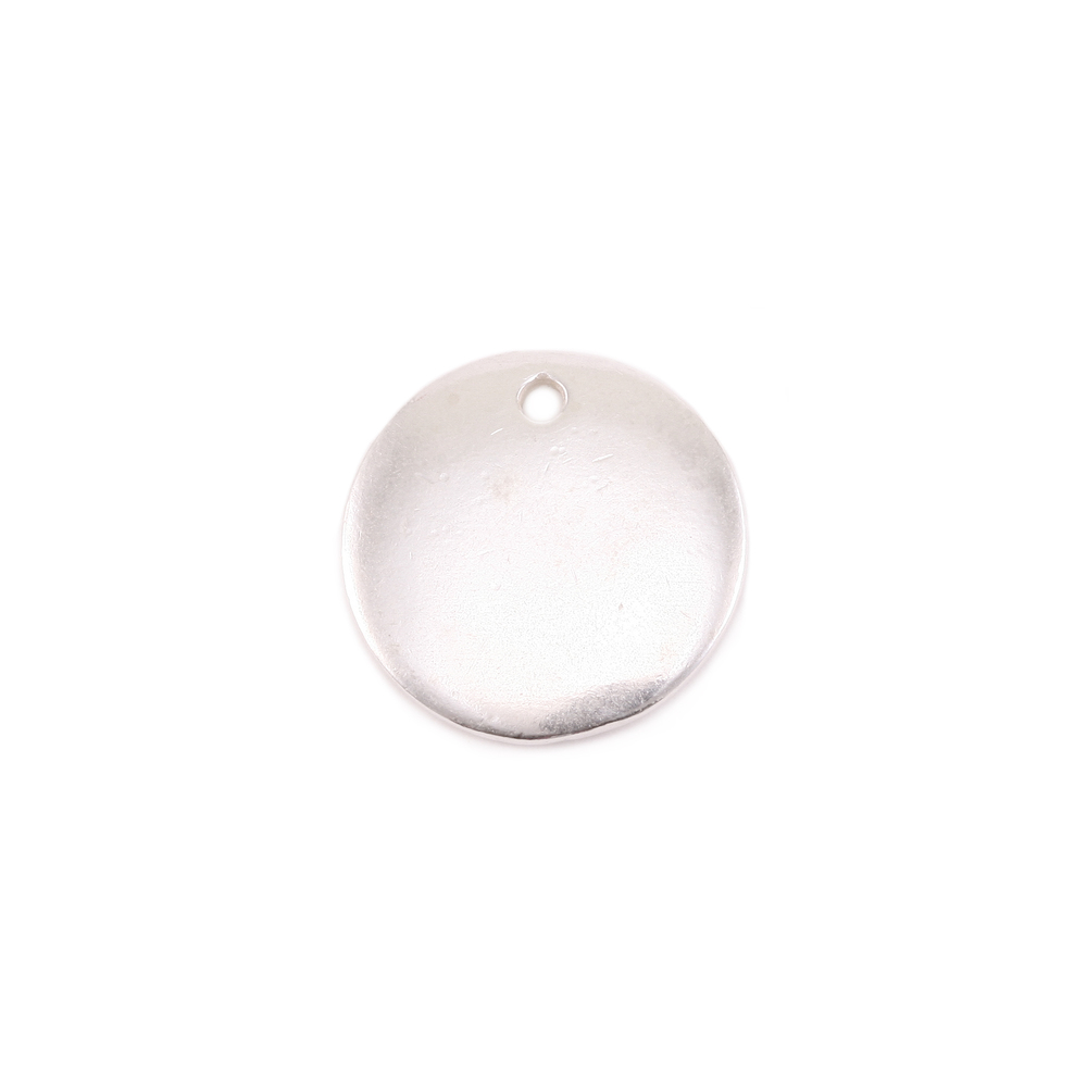 Metal Stamping Blanks Sterling Silver Round, Disc, Circle with Hole, 12.7mm (.50"), 16g